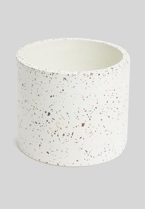 Sixth Floor - Gia terrazzo planter - white