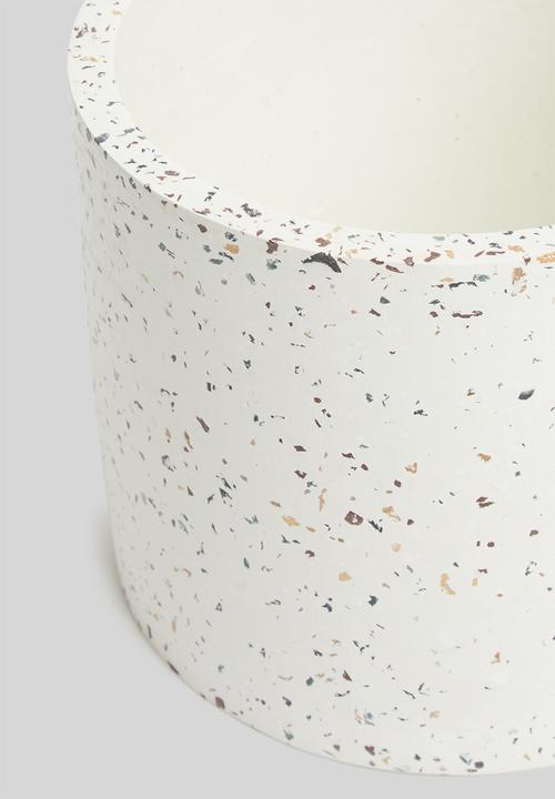 Sixth Floor - Gia terrazzo planter - white