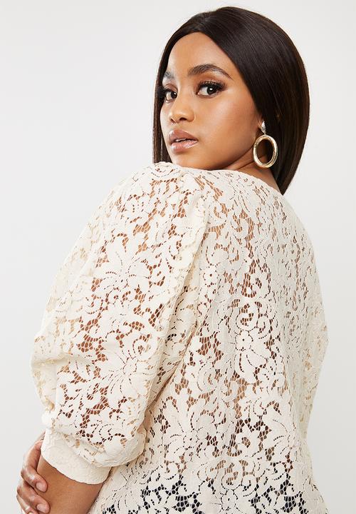 MILLA - Corded lace blouse - neutral 