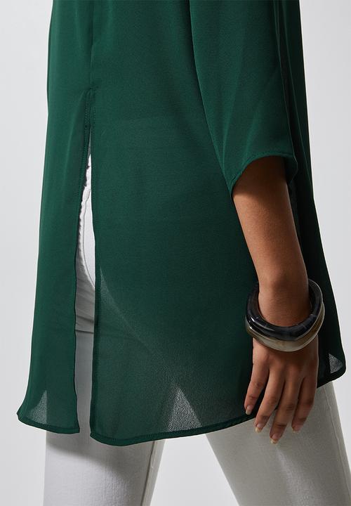 Superbalist - Hi neck blouse - green