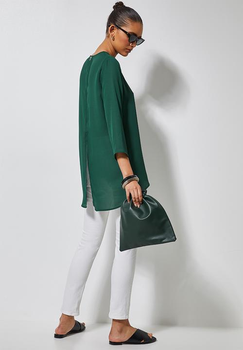Superbalist - Hi neck blouse - green