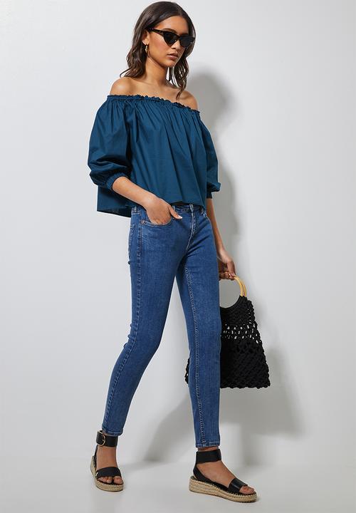 Superbalist - Off the shoulder blouse - blue 