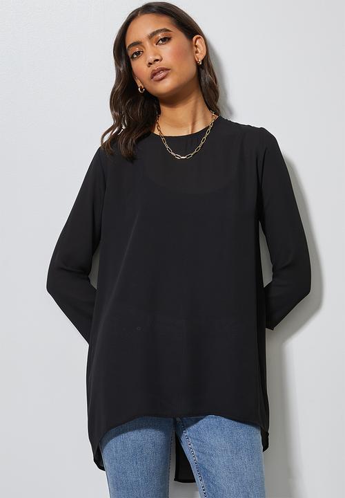 Superbalist - Hi neck blouse - black