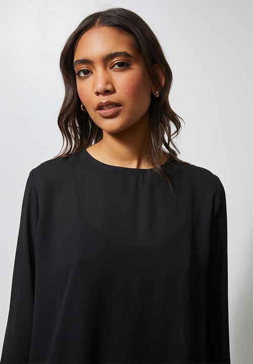 Superbalist - Hi neck blouse - black
