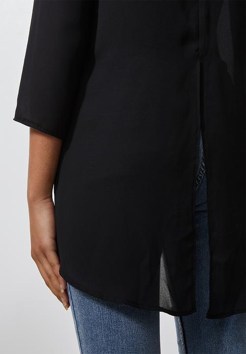 Superbalist - Hi neck blouse - black