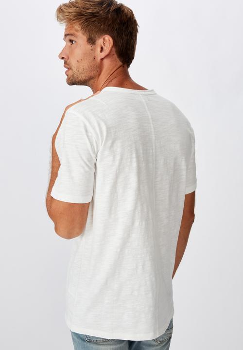 Cotton On - Slub grandad tee - vintage white