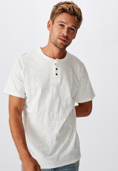 Cotton On - Slub grandad tee - vintage white