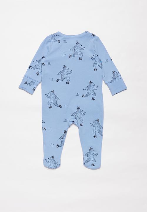 Cotton On - The long sleeve zip romper - blue & black