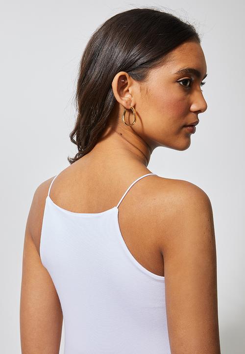 Superbalist - 2pk halter cami with half shelf - black & white