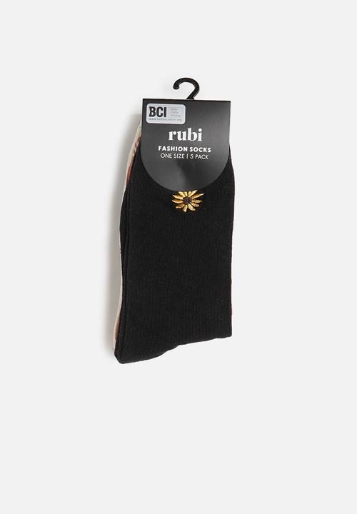 Cotton On - 5 Pack Carrie crew sock - multi 