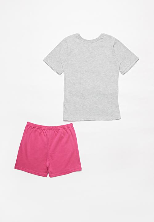 Pop Candy - Girls pyjama set - grey & pink