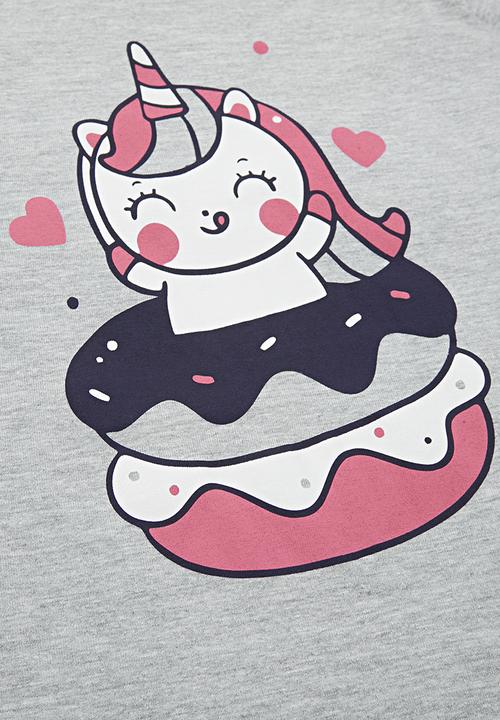 Pop Candy - Girls pyjama set - grey & pink