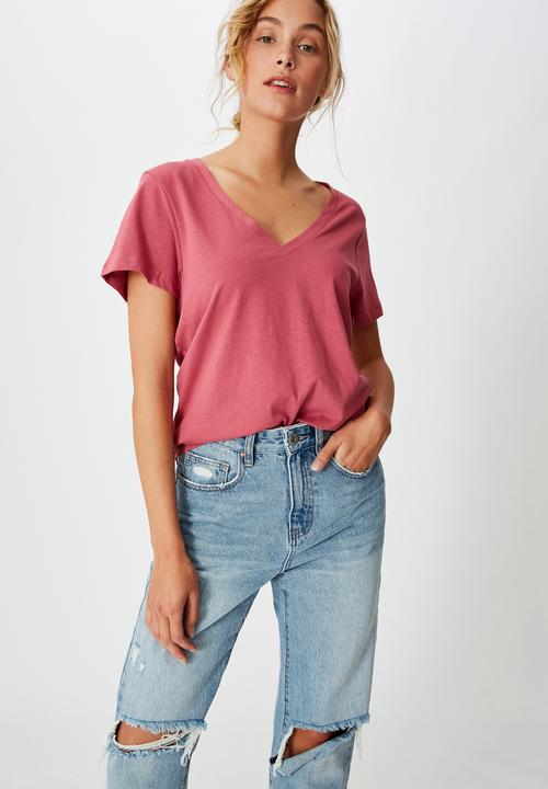 Cotton On - The one fitted V tee - malaga