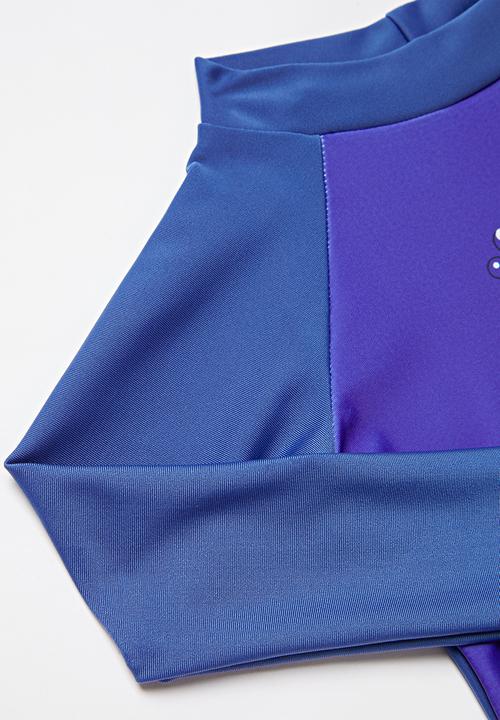 Pop Candy - Baby boys long sleeve rash vest - blue