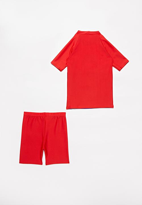 Pop Candy - Boys rash vest & short set - multi