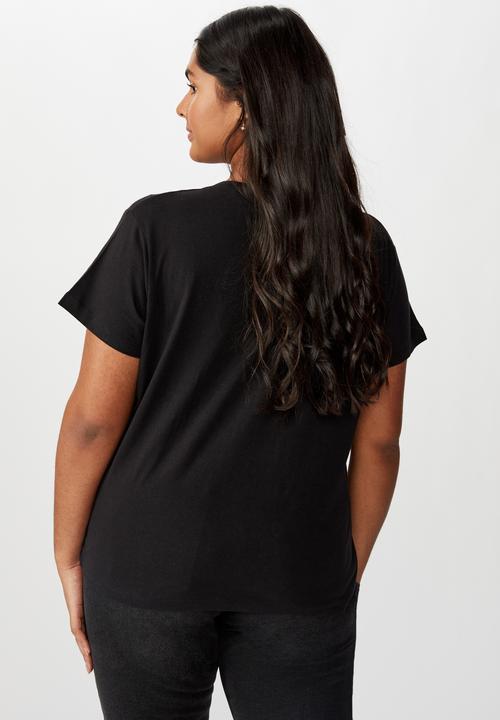 Cotton On - Curve graphic license tee - ride the wind/black