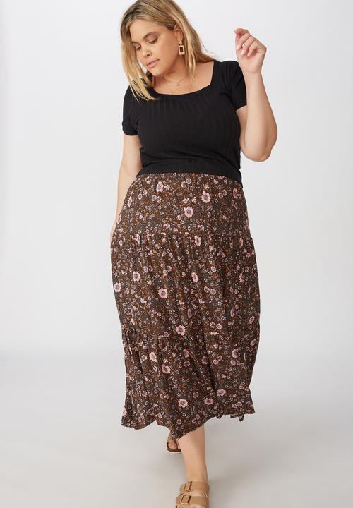 Cotton On - Curve jasmine maxi skirt - multi 