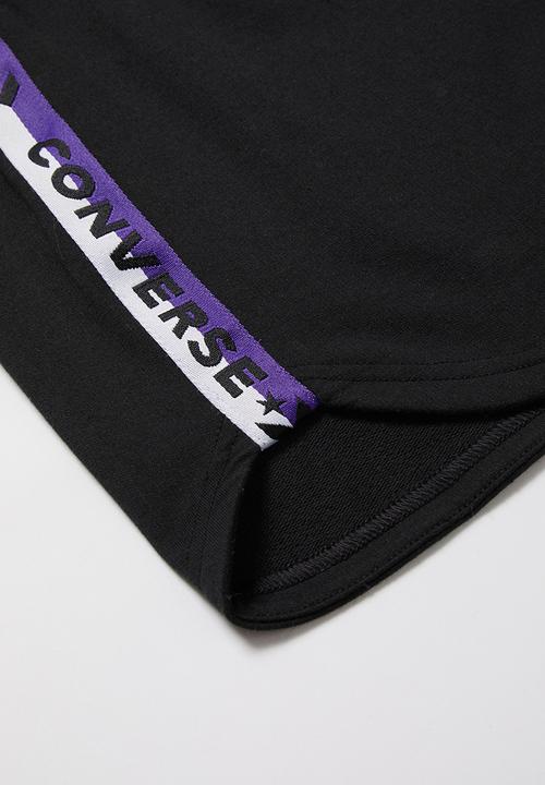 Converse - Converse round hem skirt taping - black