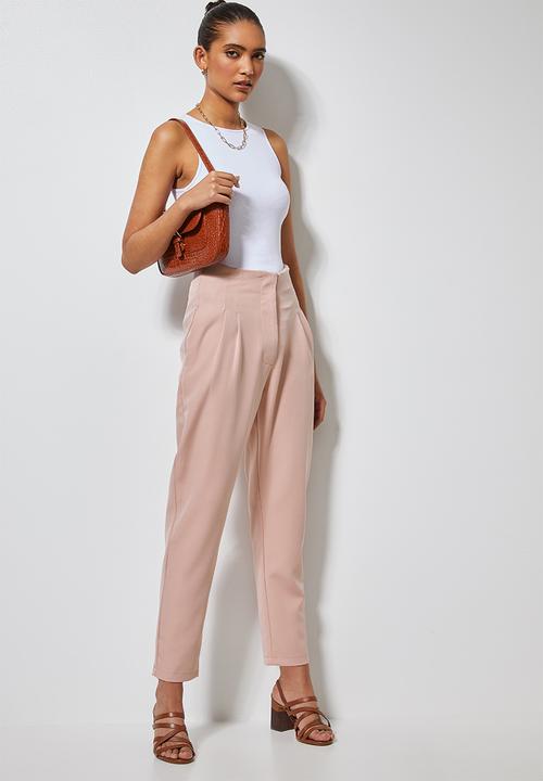 Superbalist - High waisted formal trousers - dusty pink