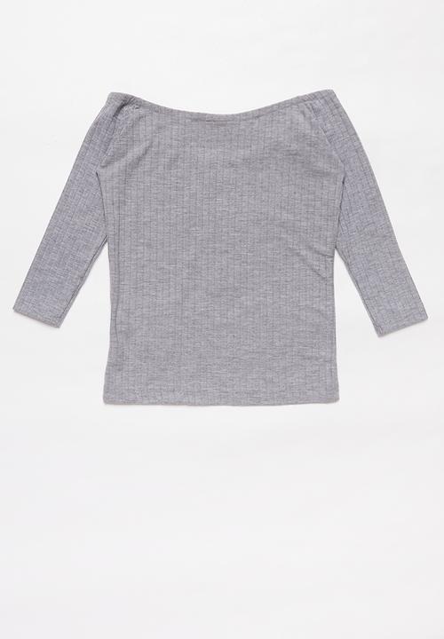 Rebel Republic - Girls rib top - grey 