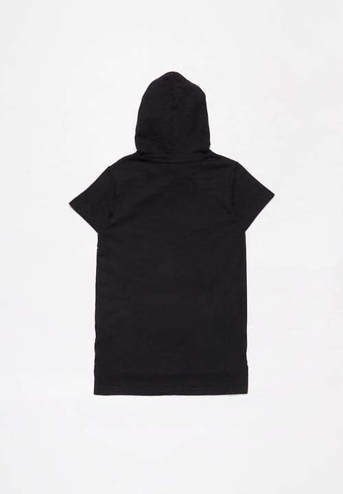 Rebel Republic - Boys hooded graphic tee - black