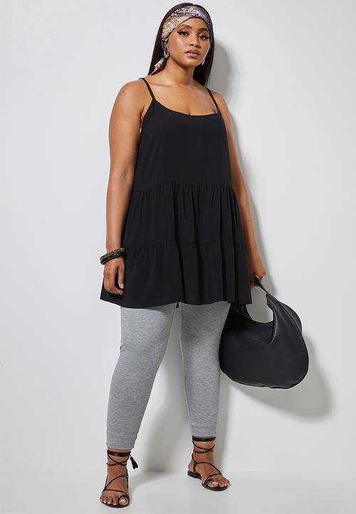 Superbalist - Tiered longer length cami -  black