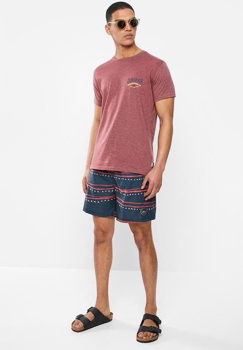 Quiksilver - Cloud corner short sleeve tee - burgundy