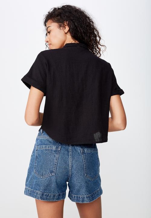 Cotton On - Erin short sleeve shirt - black