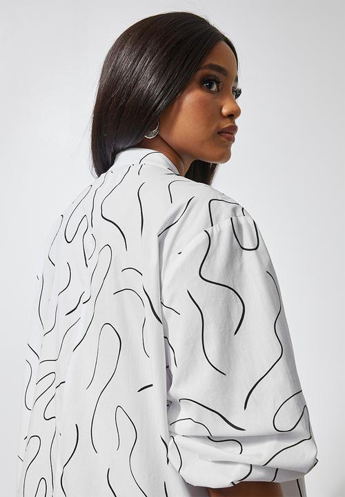 Superbalist - Cotton button through tier dress -  white 