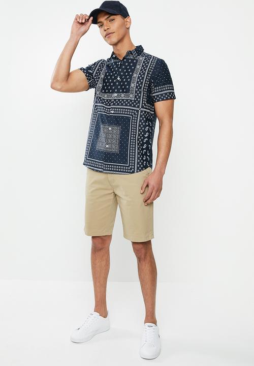 Brave Soul - Albedo shirt - navy & white 