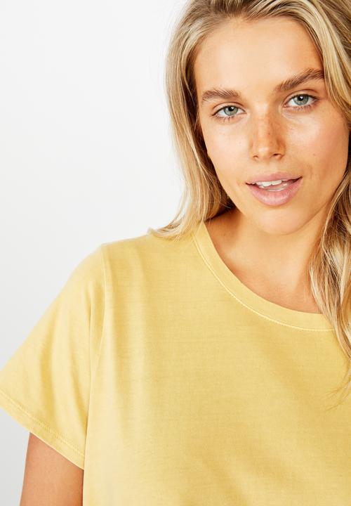 Cotton On - The one crew tee - yellow