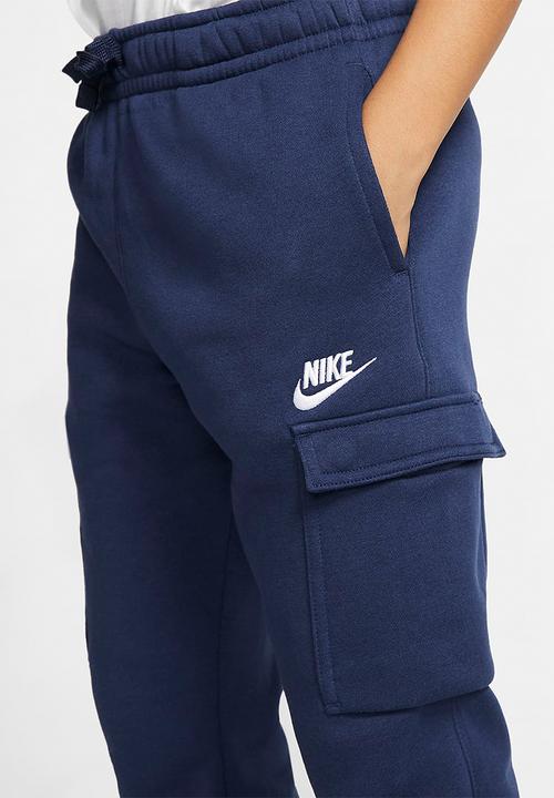 Nike - B nsw club cargo pant - navy & white