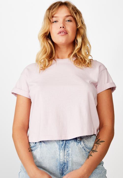 Factorie - Curved hem short sleeve tee - pink