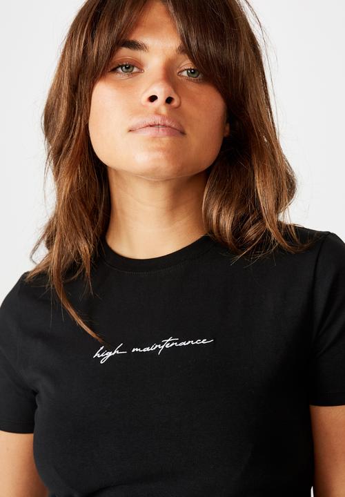 Factorie - Fitted graphic T-shirt - black