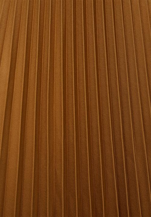 edit Plus - Pleated midi skirt - brown