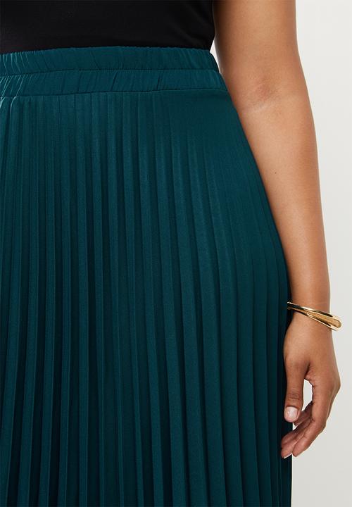 edit Plus - Pleated midi skirt - teal