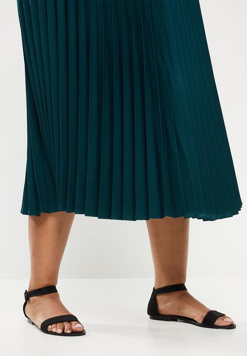 edit Plus - Pleated midi skirt - teal
