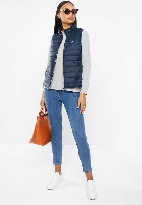 POLO - Heidi sleeveless puffer -navy