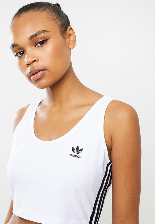 adidas Originals - Cropped tank top - white