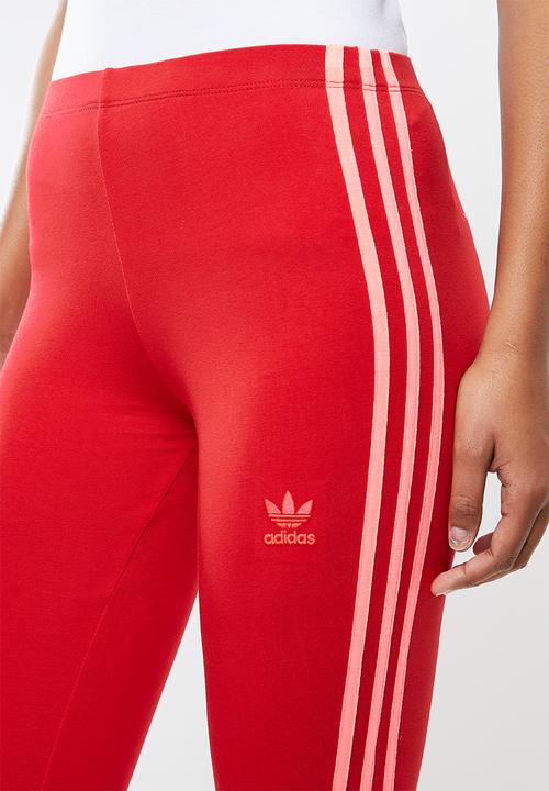 adidas Originals - 3Stripe leggings - red & pink