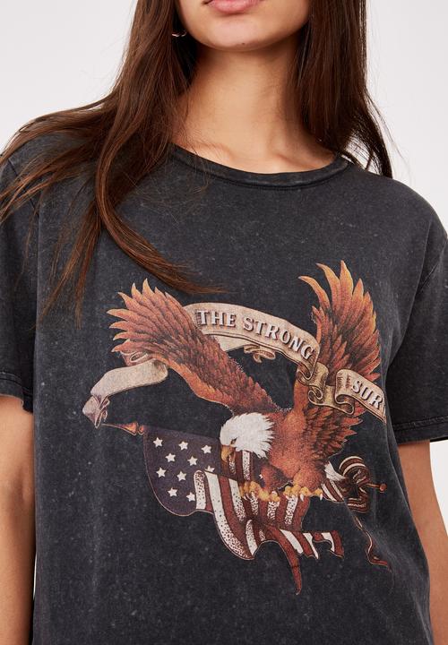 Factorie - Relaxed graphic T-shirt - washed black