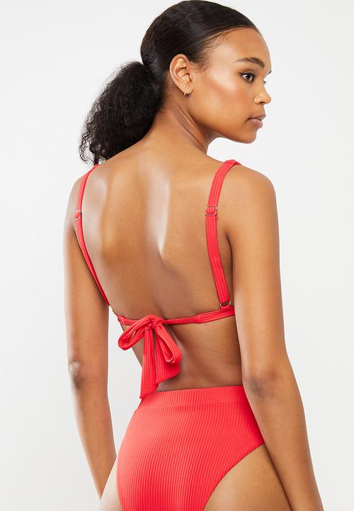 Bacon Bikinis - Debbie bikini top - red