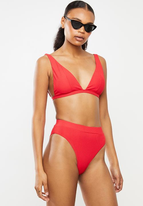 Bacon Bikinis - Debbie bikini top - red