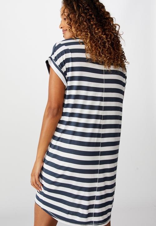 Cotton On - Sleep recovery maternity nightie - navy & white 