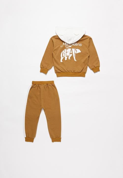 Pop Candy - Boys sweatset - tan