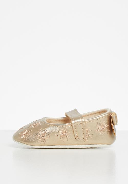 Pop Candy - Girls strap pump - gold