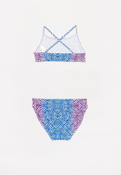 Rebel Republic - Shells two piece swimsuit - blue & purple