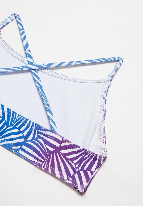 Rebel Republic - Shells two piece swimsuit - blue & purple