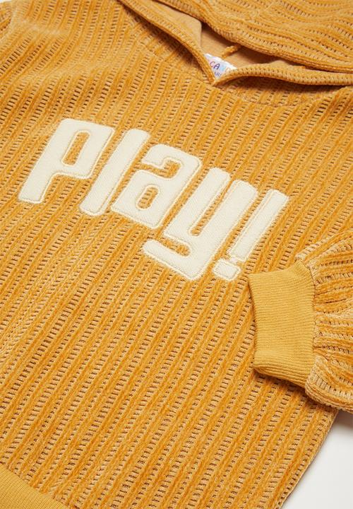 Pop Candy - Boys hoodie & pants set - yellow & cream