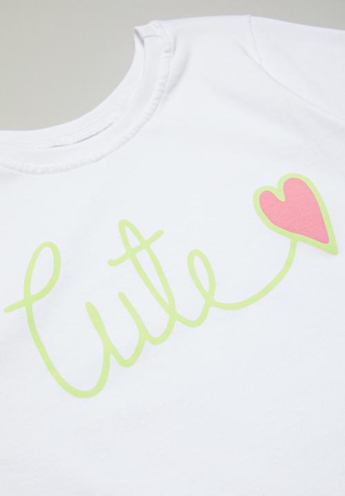 Pop Candy - Girls pyjamas set - white & aqua 
